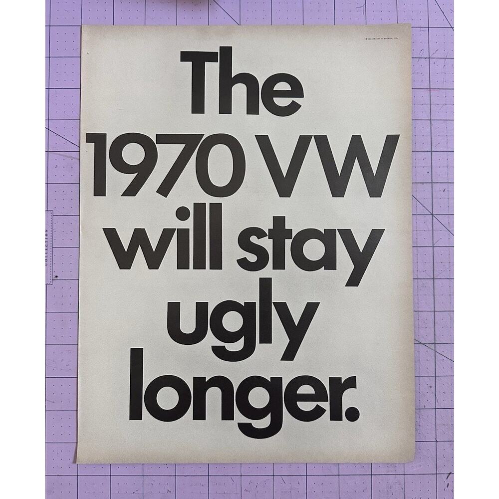 1970 Volkswagen 2-Page Print Ad 1969 Car Automobile Advertisement VW Stay Ugly - Picture 2 of 3